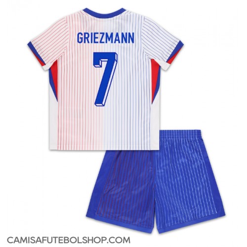 Camisa de time de futebol França Antoine Griezmann #7 Replicas 2º Equipamento Infantil Europeu 2024 Manga Curta (+ Calças curtas)